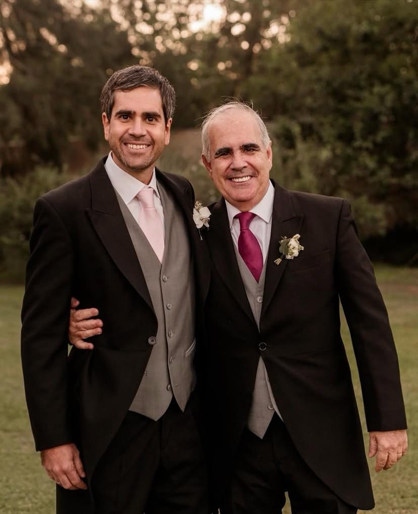 Padre e hijo en jacquet